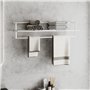Porte-serviettes en fer blanc 95 x 25 x 22 cm