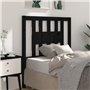 Tête de lit Noir 96x4x100 cm Bois massif de pin