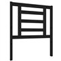 Tête de lit Noir 81x4x100 cm Bois massif de pin