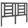 Tête de lit Gris 126x4x100 cm Bois massif de pin