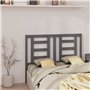 Tête de lit Gris 126x4x100 cm Bois massif de pin