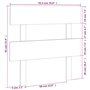 Tête de lit Blanc 93,5x3x81 cm Bois massif de pin