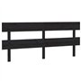 Tête de lit Noir 184x3x81 cm Bois massif de pin