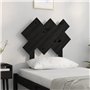 Tête de lit Noir 72,5x3x81 cm Bois massif de pin