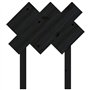 Tête de lit Noir 72,5x3x81 cm Bois massif de pin