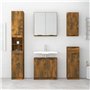 vidaXL Mobile da Bagno a Parete Rovere Fumo 32x20x67 cm
