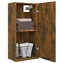 vidaXL Mobile da Bagno a Parete Rovere Fumo 32x20x67 cm