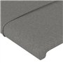 Tête de lit Gris foncé 100x5x78 88 cm Tissu