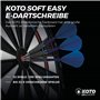 KOTO - Cible Électronique Soft Easy (39X2X44,5 cm), Cible INCL. 6 Fléchettes Pointe Plastique, 32 Jeux & +590 Variations