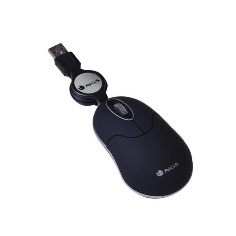 Souris Optique Rétractable NGS NGS-MOUSE-0973 1000 dpi Noir