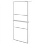 vidaXL Paroi de douche et étagère Chrome 80x195 cm Verre ESG&Aluminium