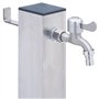 vidaXL Colonne à Eau de Jardin 80 cm Acier Inoxydable carré, Robinet de Jardin, Robinet sur Pied, Colonne de Robinet de Jardin