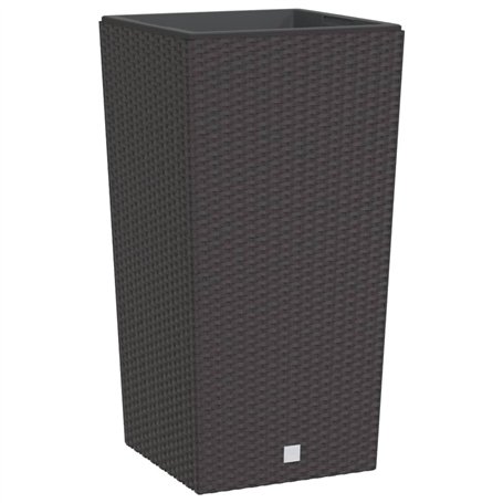 vidaXL Jardinière et intérieur Amovible Marron 21/49 L rotin PP