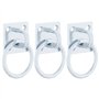 vidaXL Anneaux d'attelage avec plaques 3 pcs argenté Acier