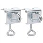 vidaXL Pinces à parasol pour Balcon 2 pcs 32 mm Acier support de parasol de Balcon support de Parapluie de Balcon Pince de paras