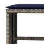 vidaXL Tabourets de Jardin avec Coussins Lot de 4 Gris résine tressée