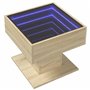 vidaXL Table basse avec lumières LED – Chêne Sonoma