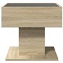 vidaXL Table basse avec lumières LED – Chêne Sonoma, bois d'ingénierie, utilisation intérieure, ambiance RVB, utilisation multif