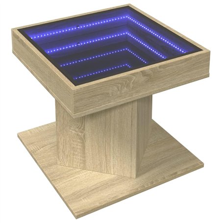 vidaXL Table basse avec lumières LED RVB