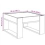 vidaXL Table basse avec miroir LED Infinity - Chêne fumé - Bois d'ingénierie - 50 x 53 x 30 cm - Pour chambre/salon - Lumières R