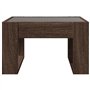 vidaXL Table basse en chêne marron avec miroir LED Infinity – Bois d'ingénierie, lumières RVB, 50 x 53 x 30 cm, décoration de sa