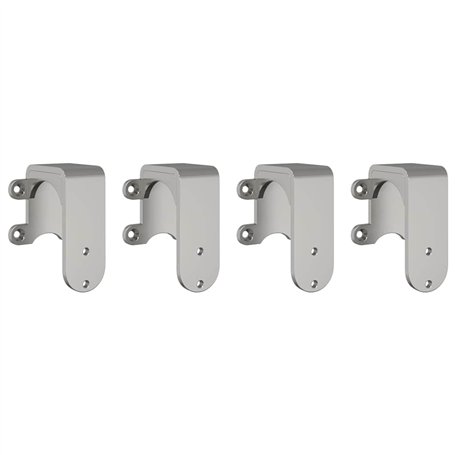vidaXL Supports de dérivation pour portes de grange 4 pcs rails plats