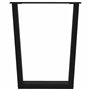 vidaXL Pieds de Table à Manger Forme de V 3 pcs Noir 70x(72-73,3) cm, Pied de Table, Pied Noir de Table à Manger, Pied de Table