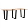vidaXL Pieds de Table à Manger Forme de V 3 pcs Noir 70x(72-73,3) cm, Pied de Table, Pied Noir de Table à Manger, Pied de Table
