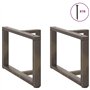 vidaXL Pieds de Table Basse Forme de T 2pcs Acier Naturel 70x25x(42-43) cm Acier, Pied de Table, Pied de Table en métal, Pied de