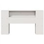 vidaXL Tête de lit avec Rangement Blanc 160 cm Bois Massif de pin, tête de lit en Bois, tête de lit avec Rangement, tête de lit