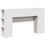 vidaXL Tête de lit avec Rangement Blanc 150 cm Bois Massif de pin, tête de lit en Bois, tête de lit avec Rangement, tête de lit