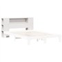 vidaXL Tête de lit avec Rangement Blanc 150 cm Bois Massif de pin, tête de lit en Bois, tête de lit avec Rangement, tête de lit