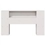 vidaXL Tête de lit avec Rangement Blanc 120 cm Bois Massif de pin, tête de lit en Bois, tête de lit avec Rangement, tête de lit