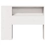 vidaXL Tête de lit avec Rangement Blanc 100 cm Bois Massif de pin, tête de lit en Bois, tête de lit avec Rangement, tête de lit