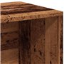 vidaXL Boîtes de Rangement LP Vieux Bois 69,5x34x36 cm Bois ingénierie, Table pour Tourne-Disque, Meuble de Rangement pour LP, S