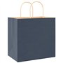 vidaXL Sacs en Papier 50 pcs avec poignées Bleu 26x17x25 cm, Sac en Papier, Sac Cadeau en Papier, Sac Cadeau en Papier, Sac