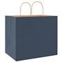 vidaXL Sacs en Papier 250 pcs avec poignées Bleu 32x22x28 cm, Sac en Papier, Sac Cadeau en Papier, Sac Cadeau en Papier, Sac