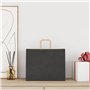 vidaXL Sacs en Papier Kraft 50 pcs avec poignées Noir 32x22x24 cm