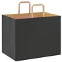 vidaXL Sacs en Papier Kraft 50 pcs avec poignées Noir 32x22x24 cm