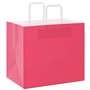 vidaXL Sacs en Papier Kraft 50 pcs avec poignées Rose 32x22x28 cm