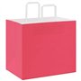 vidaXL Sacs en Papier Kraft 50 pcs avec poignées Rose 32x22x28 cm