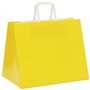 vidaXL Sacs en Papier Kraft 50 pcs avec poignées Jaune 32x22x24 cm