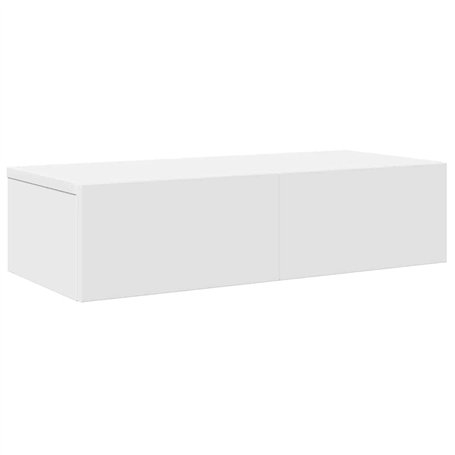 vidaXL Étagère Murale et tiroirs Blanc 60x26