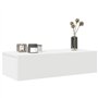 vidaXL Étagère Murale et tiroirs Blanc 60x26,5x15 cm Bois d'ingénierie