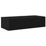 vidaXL Étagère Murale avec tiroirs Noir 60x26