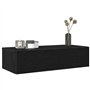 vidaXL Étagère Murale avec tiroirs Noir 60x26,5x15cm Bois d'ingénierie