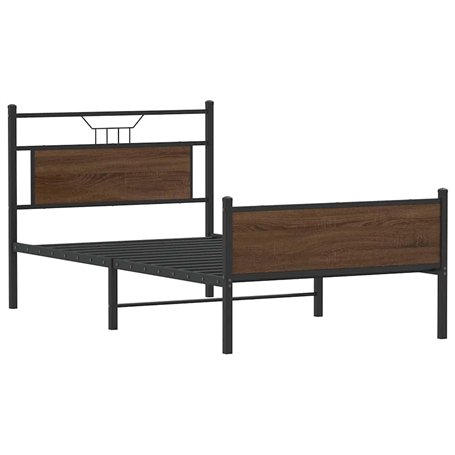 vidaXL Cadre de lit sans Matelas chêne Marron 100x200 cm