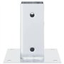 vidaXL Bases de poteau carrées 12 pcs argent 61x61 mm acier galvanisé, base de clôture en béton, base de poteau de clôture, supp