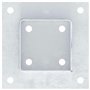 vidaXL Bases de poteau carrées 4 pcs argent 91x91 mm acier galvanisé, base de clôture en béton, base de poteau de clôture, suppo