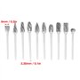 Jeu de fraises rotatives, 10 pièces 2.35 * 6mm fichiers rotatifs en carbure de tungstène ensemble d'outils de sculpture pour le 
